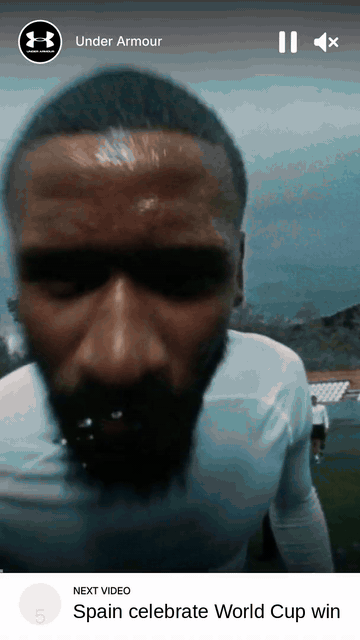 Under Armour mobile video ad example